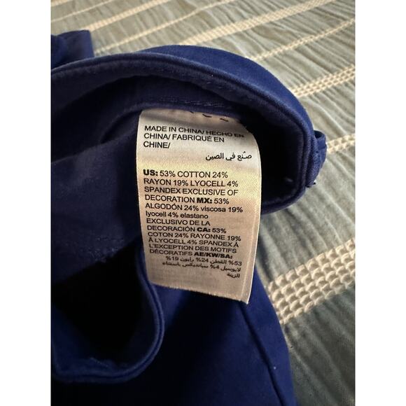 Chico's The Platinum Capri Royal Blue Pants Size 0.5 Small Soft Touch Stretch - Picture 4 of 5